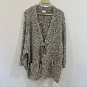 J Jill Green/Grey Cozy Gray Women's cotton Sweater. Sz XL.